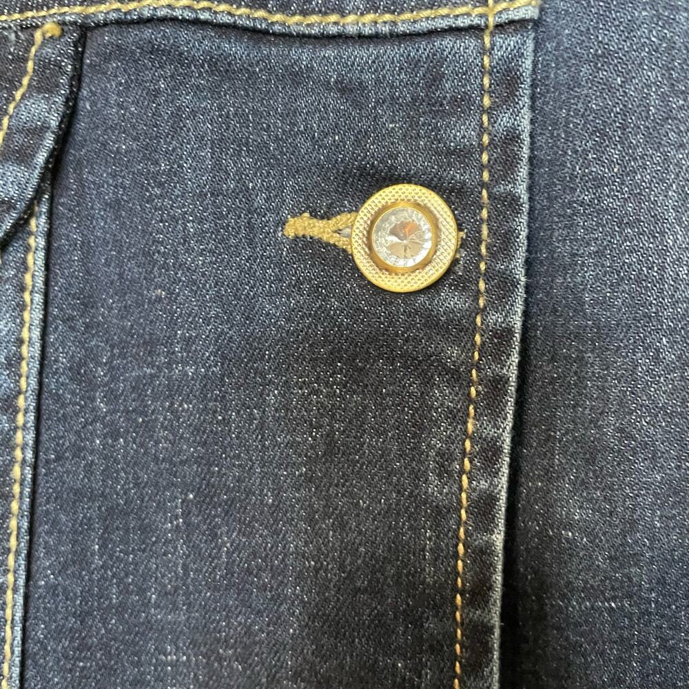 Ameri Mode Jean Jacket S Womens Rhinestone Bling … - image 3